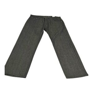 Akademiks Mens Dark Wash Herringbone Denim Jeans Size‎ 44x34 Straight Fit